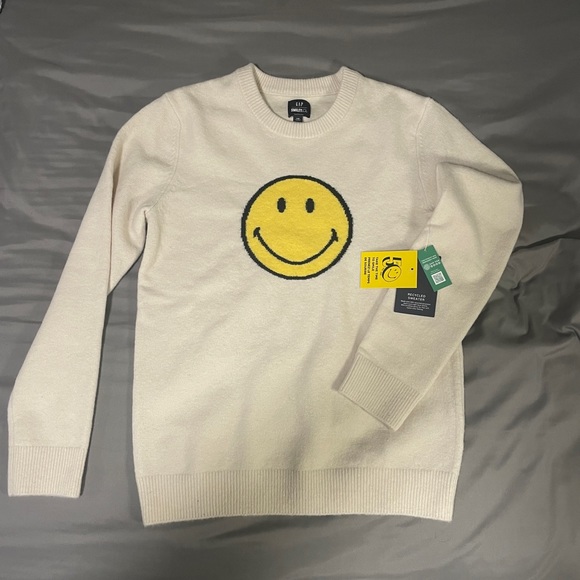 GAP | Sweaters | Gap Smiley Face Sweater Size Xs Material Wool Limited  Edition | Poshmark